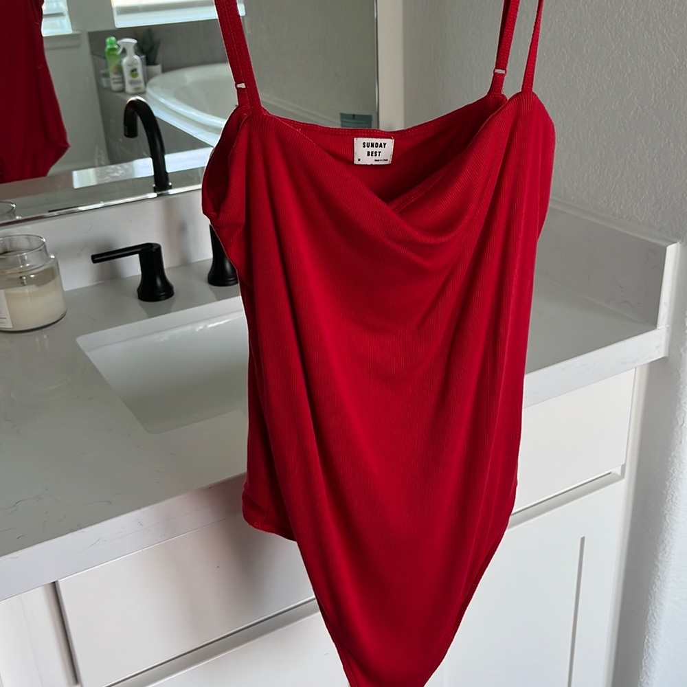 Red bodysuit